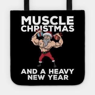 Workout Lifting Lifter Santa Claus Gym Christmas Fitness Tote