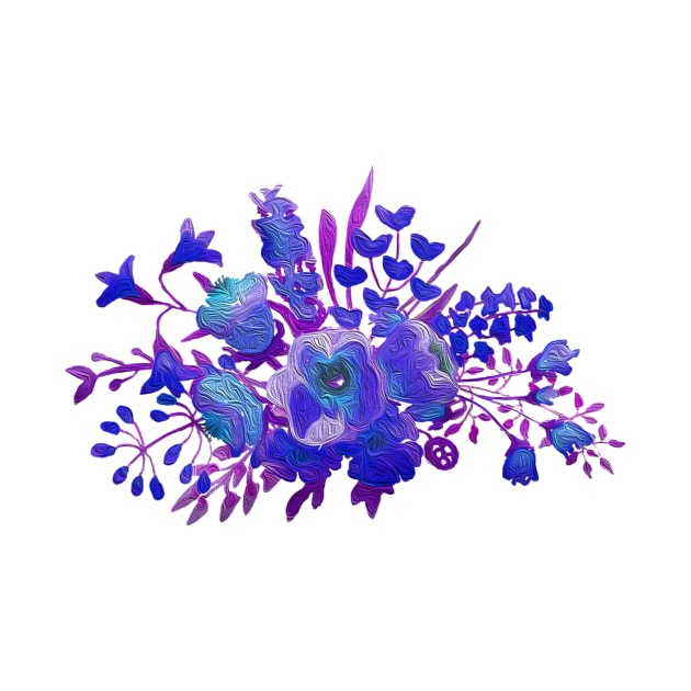 Violet Floral Dream by MONLart