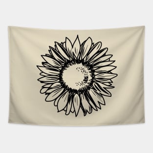 Sunflower Sketch Tapestry