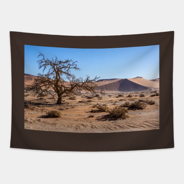 Acacia tree in the desert. Tapestry by sma1050