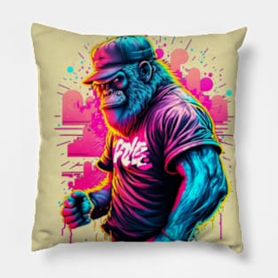 gorrilla street art Pillow