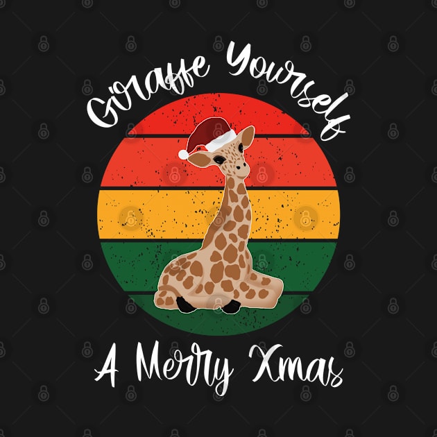 Giraffe Yourself A Merry Christmas, Giraffe Xmas by Cor Designs