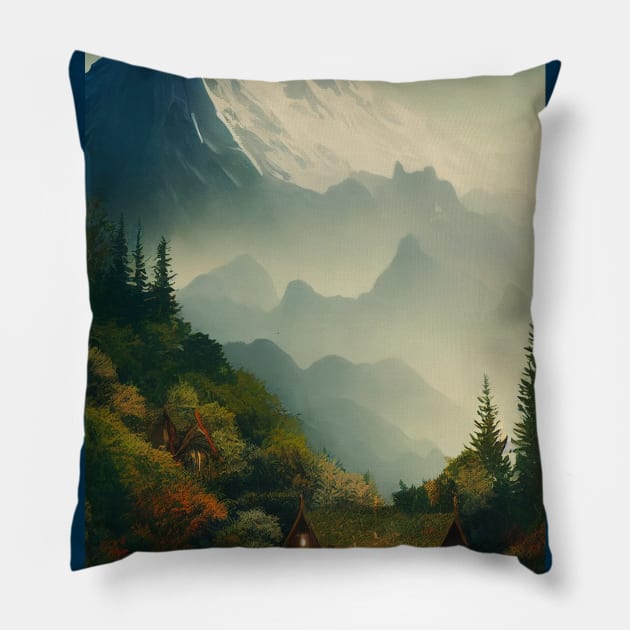 The Last Homely House - Fantasy Pillow by Fenay-Designs