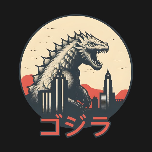 King of the Monsters - Kaiju - ゴジラ by My Geeky Tees - T-Shirt Designs