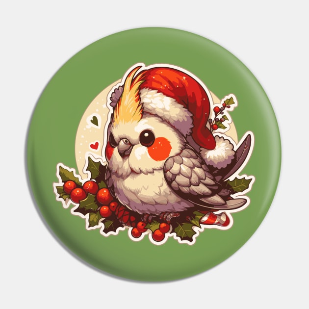 chonky Christmas cockatiel Pin by Arteria6e9Vena