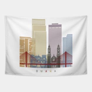 Omaha skyline poster Tapestry