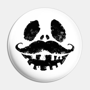 Halloween Jack-o-Lantern with Mustache Pin