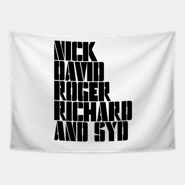 Nick David Roger Richard and Syd Tapestry by DAFTFISH