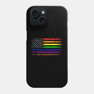 LGBT Rainbow American Flag | LGBTQ 4th of July | Inclusive Gay Pride Flag Phone Case