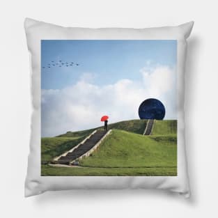 Lost Journey - Surreal/Collage Art Pillow