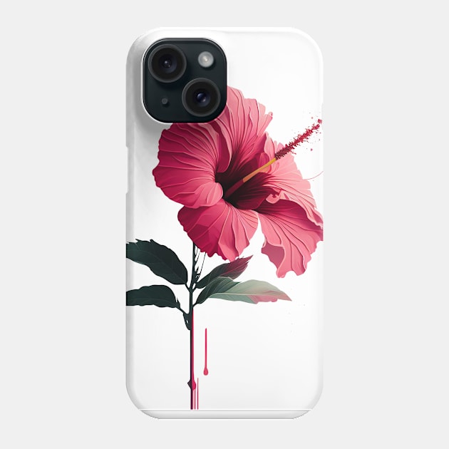 Hibiscus Tropical Beach House Wall Art Phone Case by CaptainHobbyist