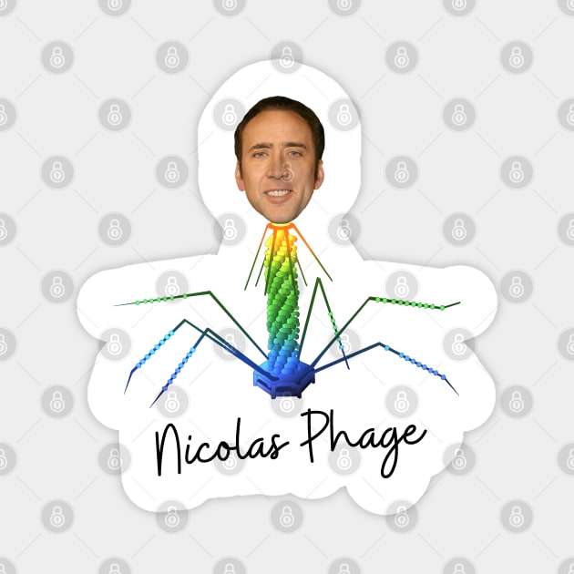 Nicolas Phage Bacteriophage Virus Magnet by labstud