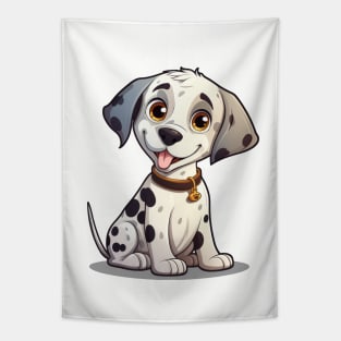 Cartoon Cute Kawaii Dalmatian Dog Tapestry