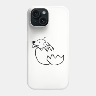 Puppy Hatches from Easter Egg Outline Phone Case