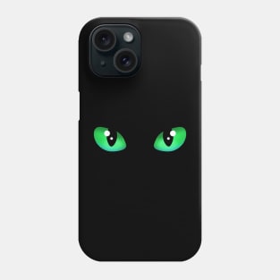 Cat emerald green eyes Phone Case