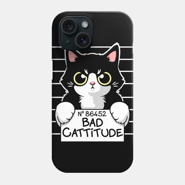 Bad cattitude prisoner cat Phone Case by NemiMakeit