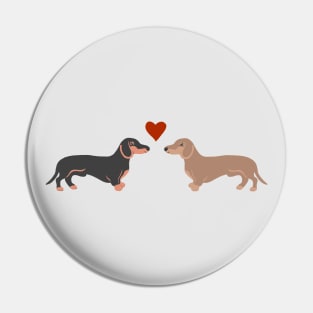 Sausage Dogs in Love Pin