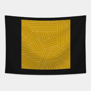 Crossing Lines in Mustard Yellow Tapestry