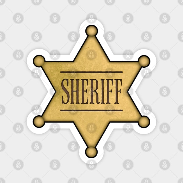Wild West Sheriff's Badge Magnet by Phil Tessier