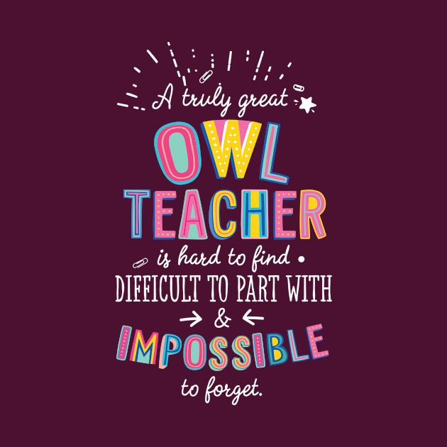 A truly Great Owl Teacher Gift - Impossible to forget by BetterManufaktur