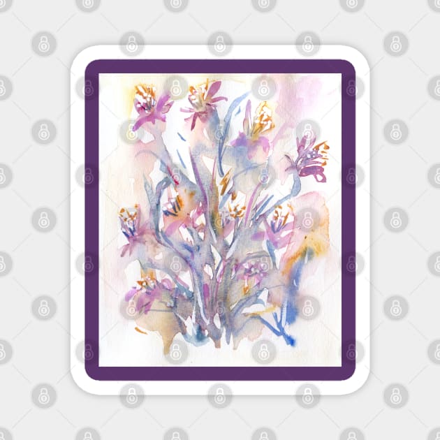 Watercolour Flowers 19 Magnet by Heatherian