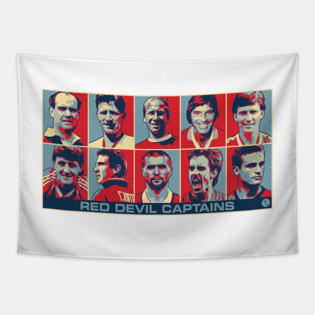 Red Devil Captains Tapestry by DAFTFISH