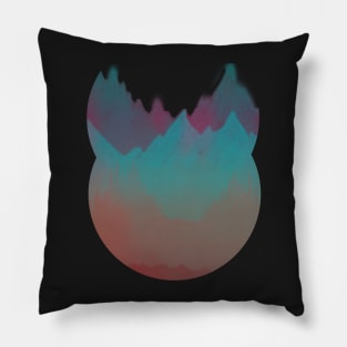 Ombre Mountainscape (Sunset Colors) Pillow