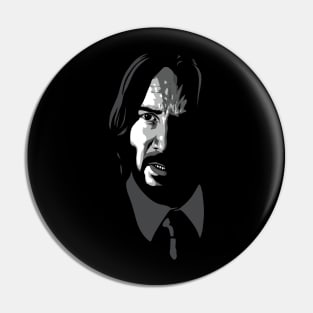 Keanu Reeves greyscale Pin