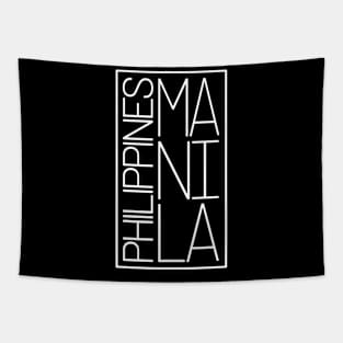 Manila Philippines Traveler Typography Diver Paradise Gift Tapestry