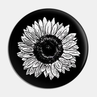 Sunflower sketch Pin