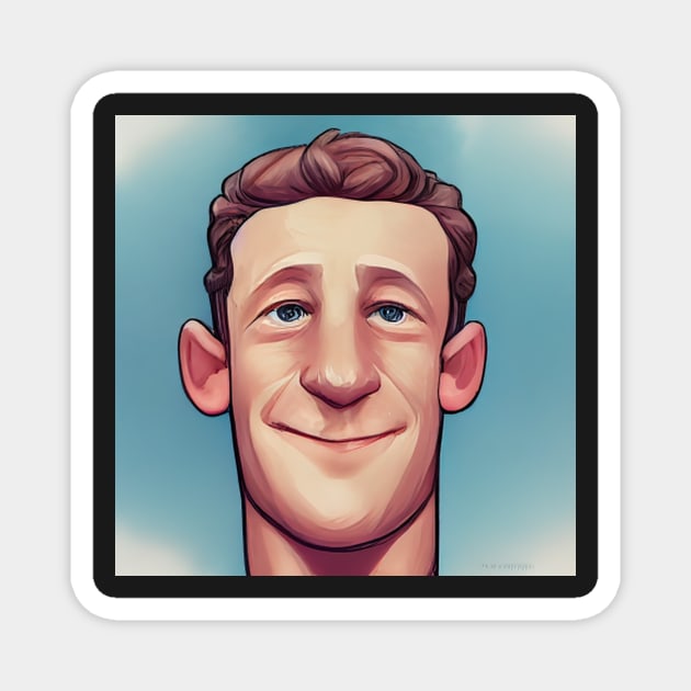 Mark Zuckerberg | Comics Style Magnet by ComicsFactory