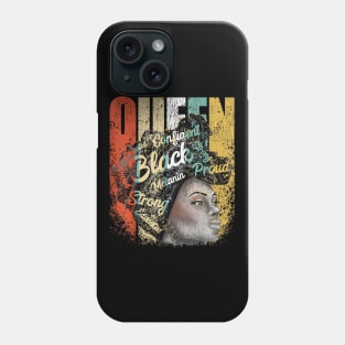 African American Educated Strong Black Woman Queen Phone Case