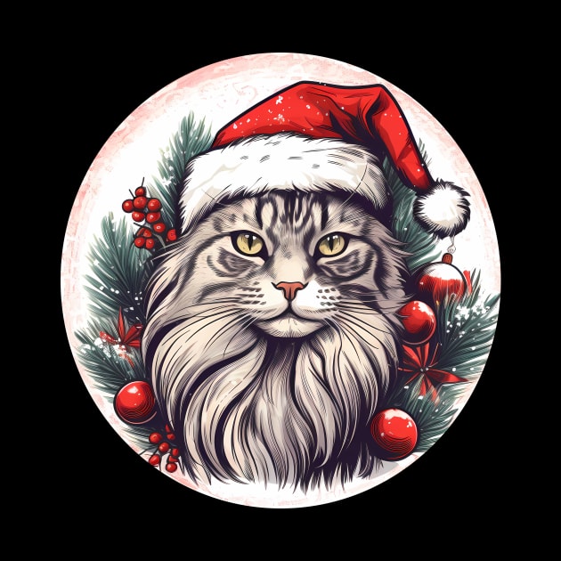 Maine Coon Cat Xmas, Love Cats by dukito