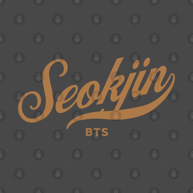 BTS Kim Seokjin Jin name typography baseball sport sporty by Oricca