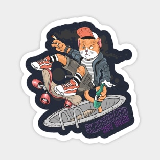 cat skateboard pop punk Magnet