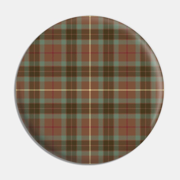Clan Fraser Hunting Weathered Tartan Pin by sifis