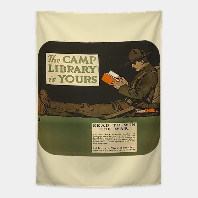 The Camp Library is Yours Tapestry by Slightly Unhinged