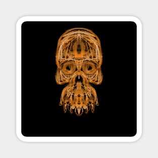 Electroluminated Skull - Orange Magnet