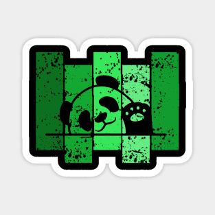 Retro Panda Bear Magnet