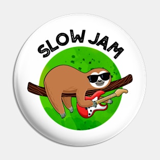 Slow Jam Funny Music Animal Pun Pin