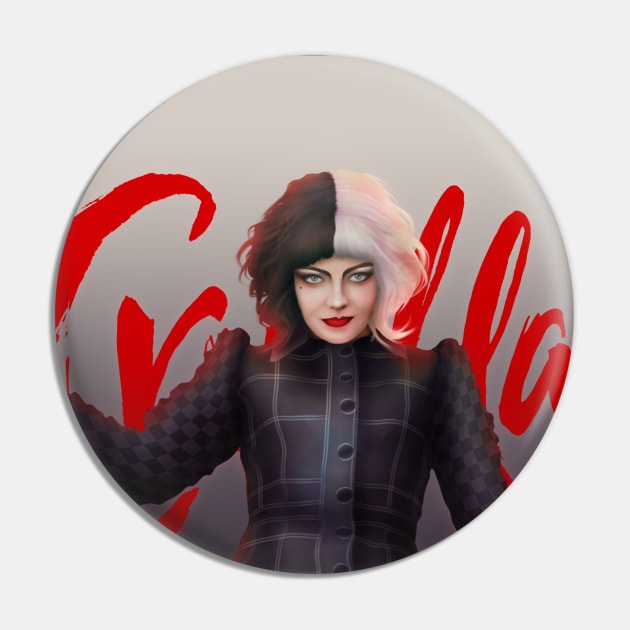 Emma Stone is... Cruella Pin by misswoodhouse