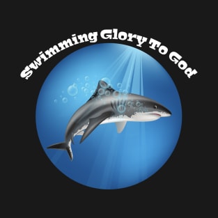 Swimming Glory To God Whale T-Shirt