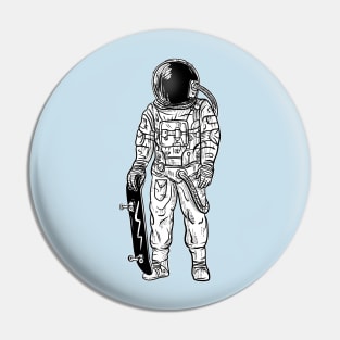 Skateboard Astronaut Pin