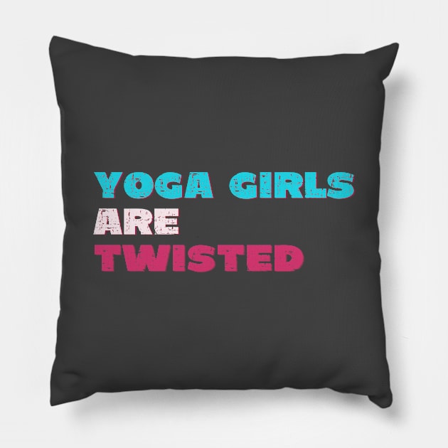Yoga girls are twisted Pillow by Red Yoga