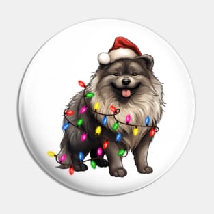 Christmas Keeshond Pin