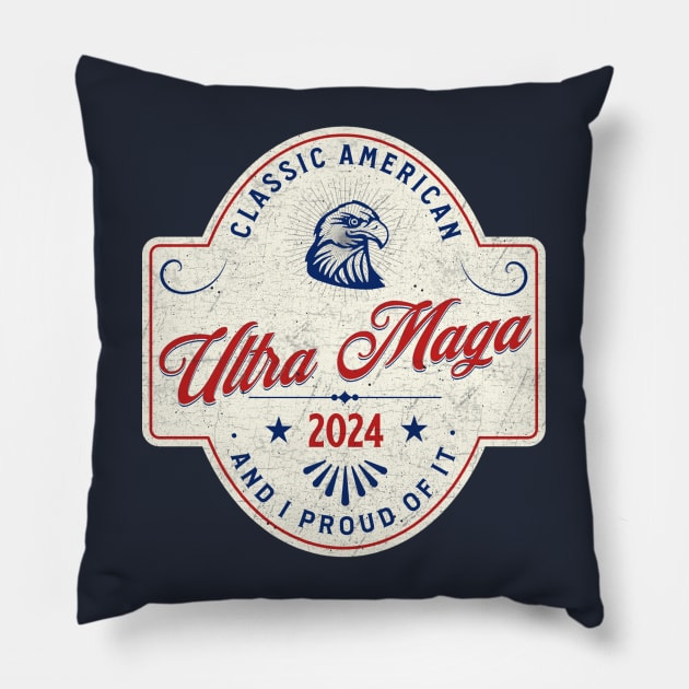 Ultra Maga Pillow by valentinahramov