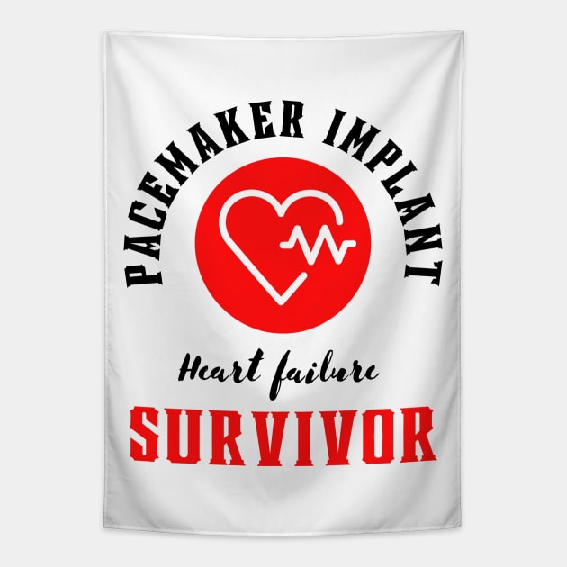 Pacemaker implant Heart failure Survivor Tapestry by Digital Mag Store