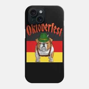 English Bulldog Lederhosen Alpine Oktoberfest Phone Case