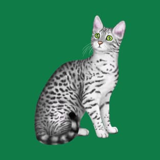 Egyptian Mau (Green Background) T-Shirt