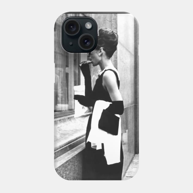 Audrey Hepburn Breakfast Phone Case by tawmek